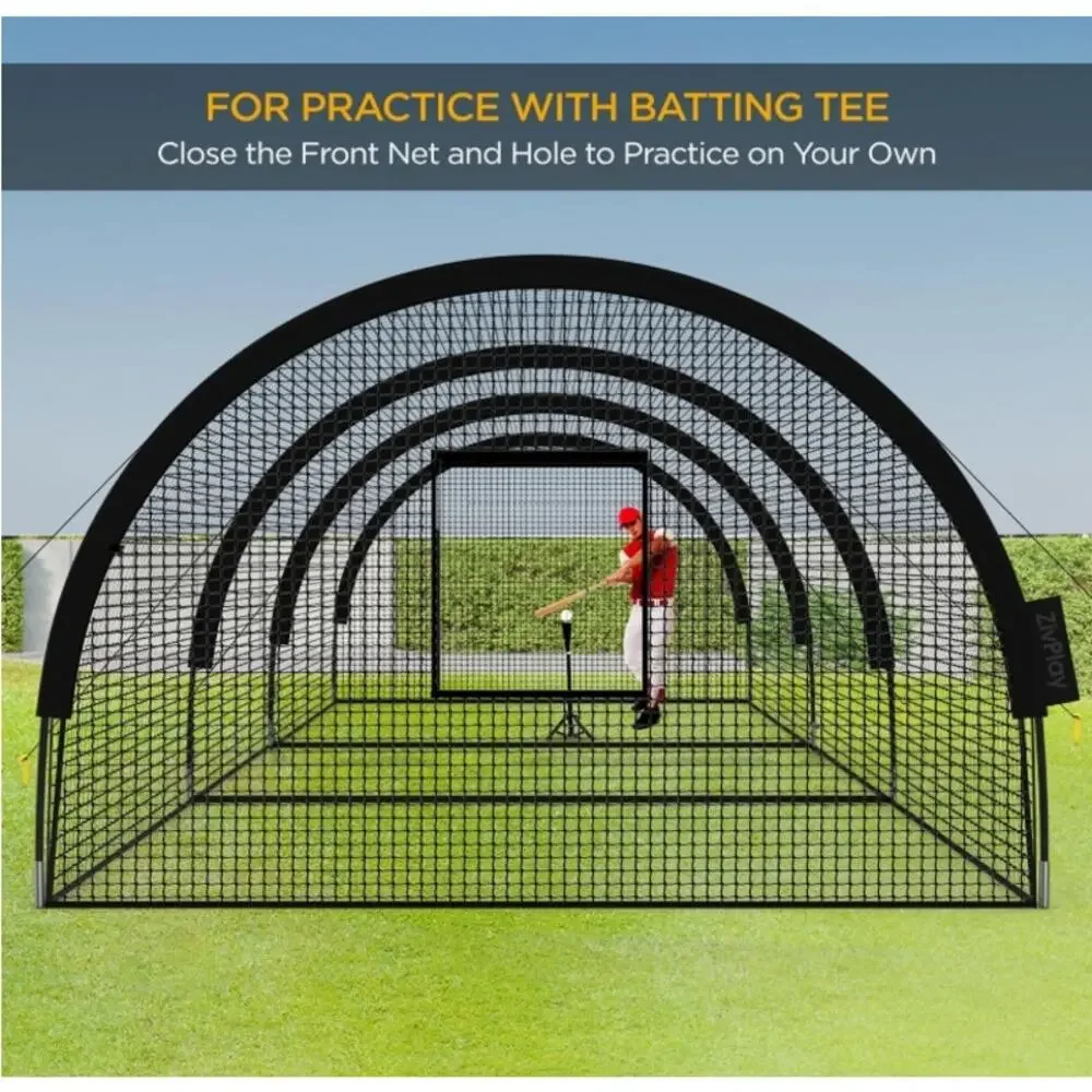 ZivPlay 30x12x8FT Baseball Batting Cage Net Backyard Softball Cage New
